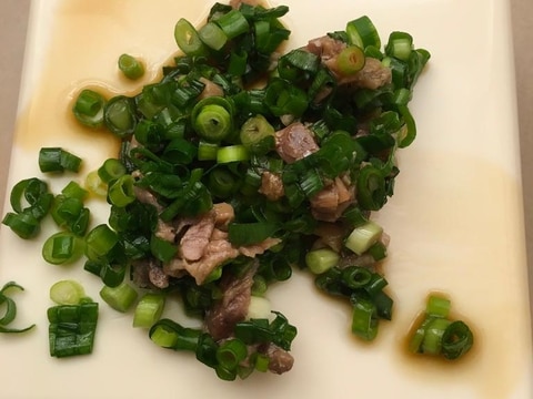 ねぎアンチョビで冷奴